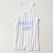 Gelbes Leuchtturm Tank Top; Ocean Blue Top (Design Rückseite)