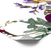 Gelbes Lila Brautparty Sonnenblumen Begrüßungszeic Poster (Ecke)