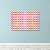 Gelbes Lila Muster Leinwanddruck (Insitu (Holzboden))