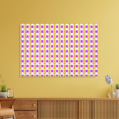 Gelbes Lila Muster Leinwanddruck (Insitu (Wohnzimmer))