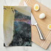 gelbes Lilien-Geschirrtuch Küchentuch (Viertel Falte)