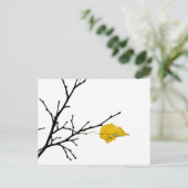 Gelbes Limones Baumblatt Postkarte (Stehend Vorderseite)