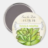 Gelbes Limones Sukkulent Speichern Sie die Datumsm Magnet (Vorderseite/Rückseite)