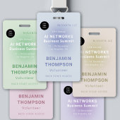 Gelbes Logo für Firmenveranstaltungen auf Konferen Ausweis