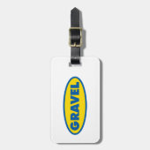 Gelbes Logo für Kegelradfahren Gepäckanhänger (Vorderseite vertikal)