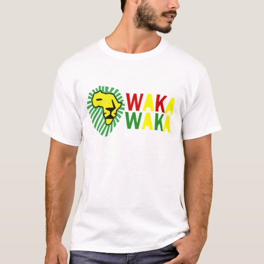 Gelbes Löwe-Grün-Mähne Waka Waka Shirt (Vorderseite)