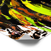 Gelbes Löwenkopf Poster drucken - Löwenpolster (Ecke)