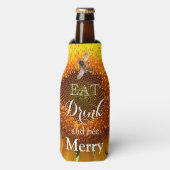 Gelbes Mammut-Sonnenblumen-Foto Flaschenkühler (Flaschenvorderseite)