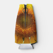 Gelbes Mammut-Sonnenblumen-Foto Flaschenkühler (Rückseite)