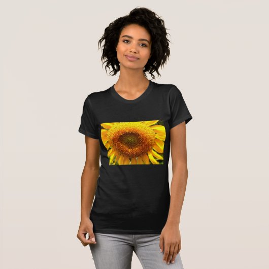 Gelbes Mammut-Sonnenblumen-Foto T-Shirt (Vorne ganz)
