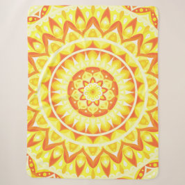 Gelbes Mandala Helle Sonne Boho Gemütlich Fröhlich Sherpadecke