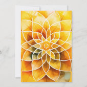 Gelbes Mandala Yoga mit Bride Einladung (Rückseite)