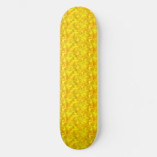 Gelbes Marigold Floral Nahtloses Muster Skateboard
