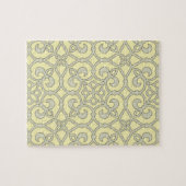 Gelbes marokkanisches Gittermuster Verziert Puzzle (Horizontal)