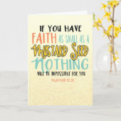 Gelbes Matthew 17:20 Senfsamen Karte (Gelbe Blume)