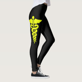 Gelbes medizinisches Symbol Leggings