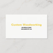 Gelbes Messband Holzbearbeitung Beruflich Visitenkarte (Rückseite)