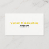 Gelbes Messband Holzbearbeitung Beruflich Visitenkarte (Rückseite)