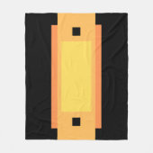 Gelbes Minimal Orange Black Fleecedecke (Vorderseite)