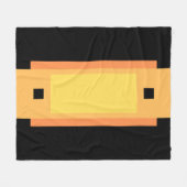 Gelbes Minimal Orange Black Fleecedecke (Vorderseite (Horizontal))