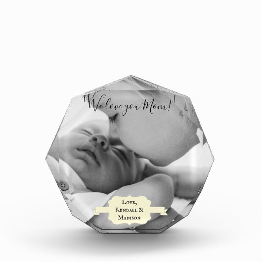 Gelbes Minimalistisches Foto Muttertag (Vorderseite)