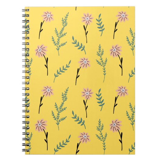 Gelbes, Minimalistisches Muster Notizblock (Vorderseite)