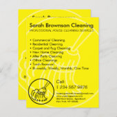 Gelbes Minimalistisches Reinigungshaus Flyer (Vorne/Hinten)