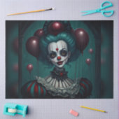 Gelbes Mit Augen Halloween-Clowntaufopapier Seidenpapier (Basteln)