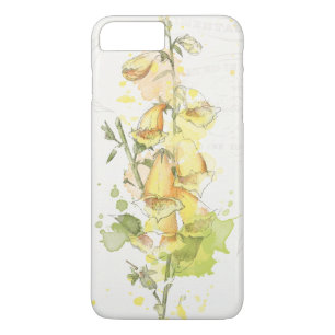 Gelbes mit Blumenspritzen Case-Mate iPhone Hülle