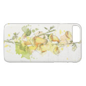 Gelbes mit Blumenspritzen Case-Mate iPhone Hülle (Rückseite (Horizontal))