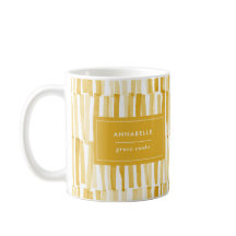 Gelbes modernes abstraktes Muster, personalisierte