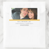 Gelbes modernes Foto Save the Date Aufkleber (Tasche)
