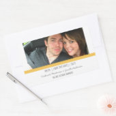 Gelbes modernes Foto Save the Date Aufkleber (Umschlag)