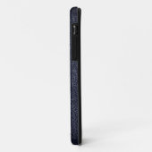 Gelbes modernes schwarzes Leder Case-Mate iPhone Hülle (Hinten/Links)