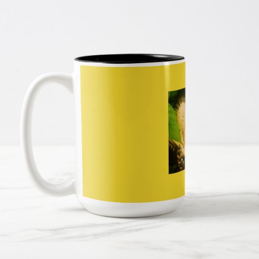 Gelbes Monarch-Schwarzes und Gelb Zweifarbige Tasse (Links)