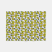 Gelbes Monarchfalter-Muster Fleecedecke (Vorderseite (Horizontal))