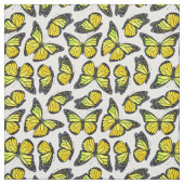 Gelbes Monarchfalter-Muster Stoff (Muster)