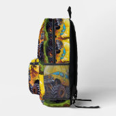 Gelbes Monster Bedruckter Rucksack (Rechts)
