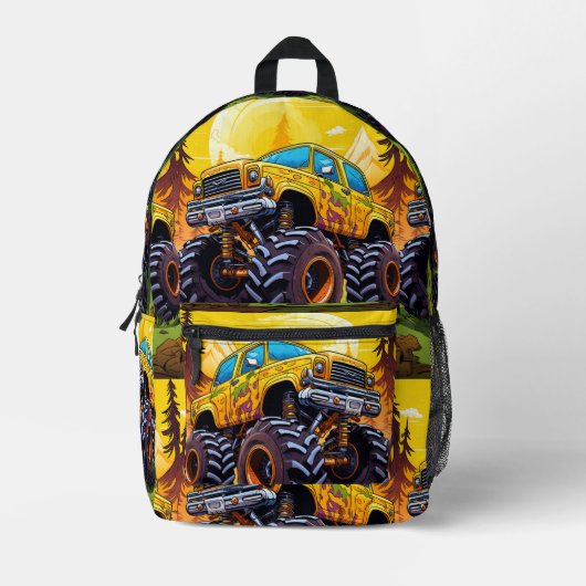 Gelbes Monster Bedruckter Rucksack (Vorderseite)