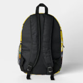 Gelbes Monster Bedruckter Rucksack (Rückseite)