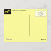 Gelbes Motorrad Postkarte (Rückseite)