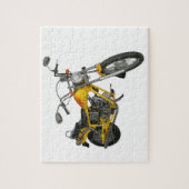 Gelbes Motorrad Puzzle (Vertikal)