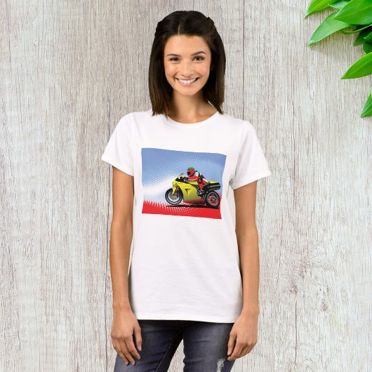 Gelbes Motorrad T - Shirt