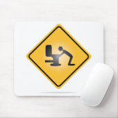 Gelbes mousepad Warnzeichen des Katers (Mit Mouse)