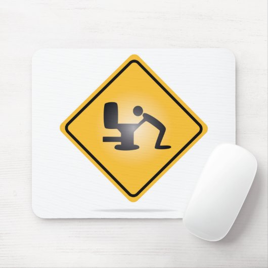 Gelbes mousepad Warnzeichen des Katers (Mit Mouse)