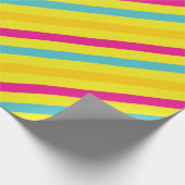 Gelbes Multidiagonalstreifen Geschenkpapier (Ecke)