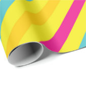 Gelbes Multidiagonalstreifen Geschenkpapier (Rolleneckpunkt)