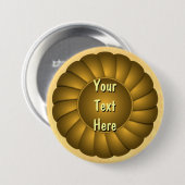 Gelbes Multifunktionsrosette zum Personalisieren Button (Vorne & Hinten)