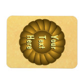 Gelbes Multifunktionsrosette zum Personalisieren Magnet (Horizontal)