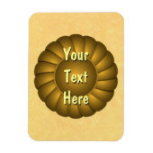 Gelbes Multifunktionsrosette zum Personalisieren Magnet (Vertikal)